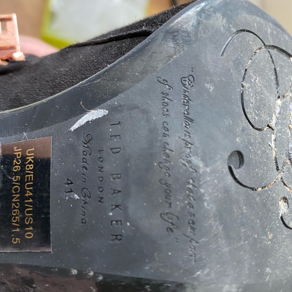 Ted Baker Suede heeled boots size 10 - Picture 4 of 4